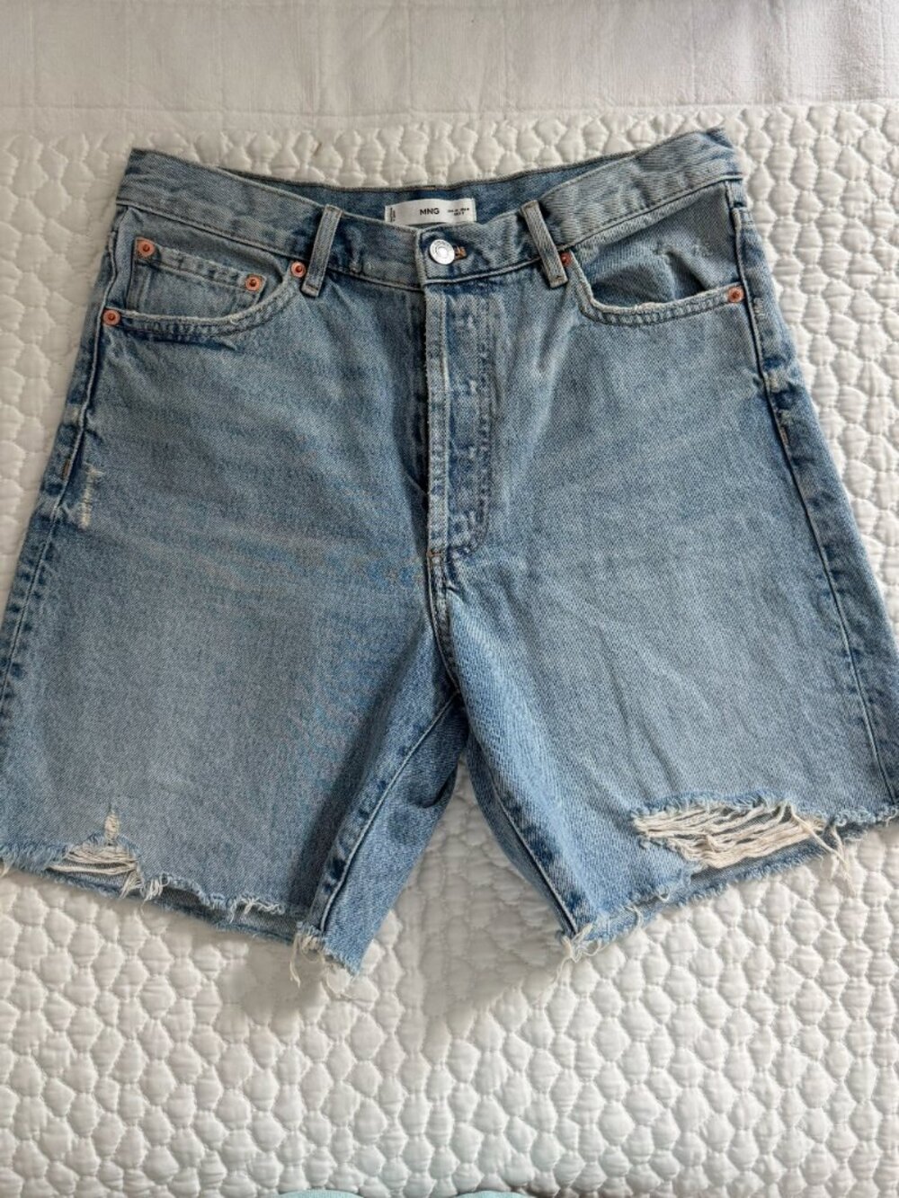Mango Womens Denim Bermuda Shorts US Size 8